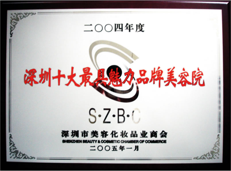 魚美人2004年十大最具魅力品牌美容院